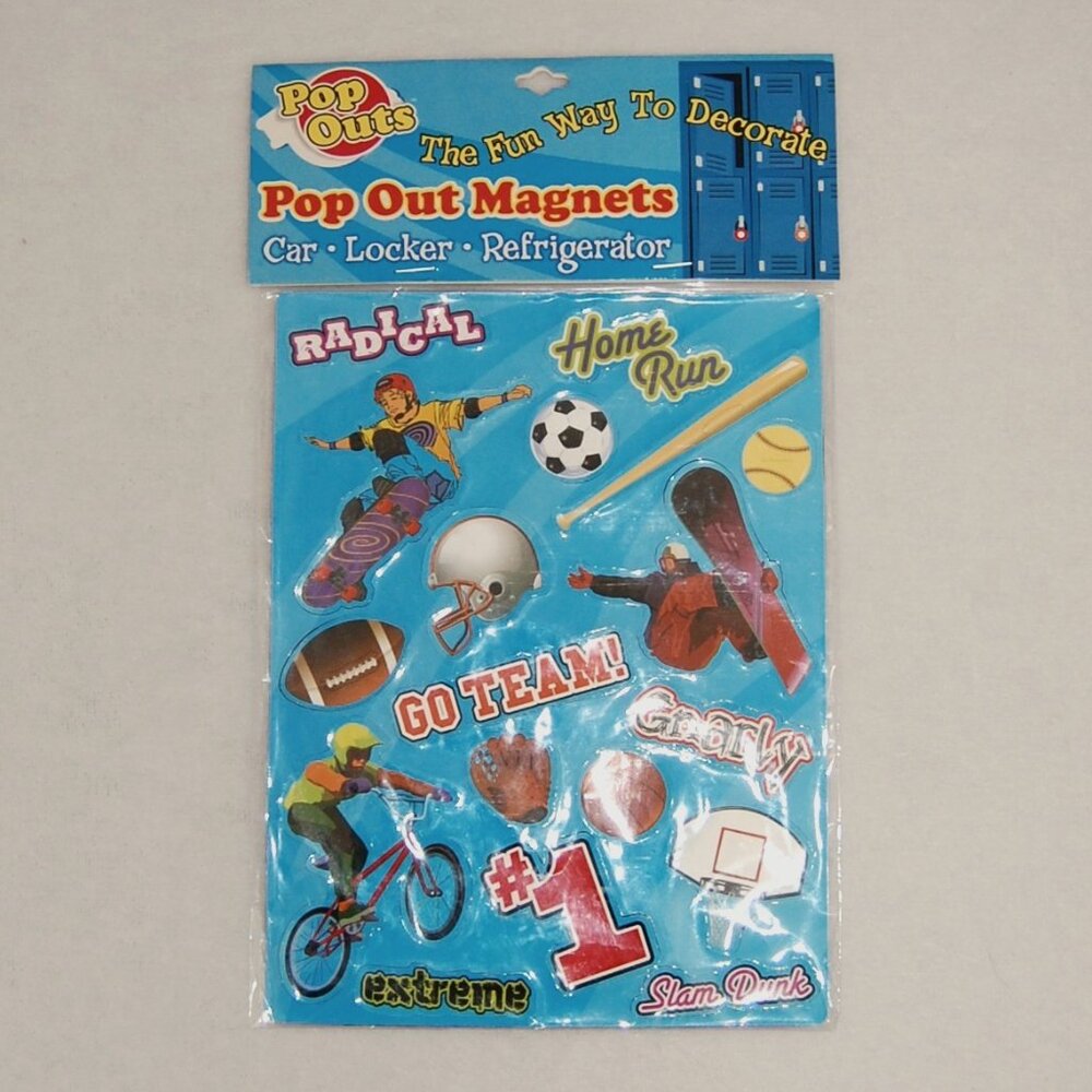 NWT Pop Outs, Pop Out Magnets for Car, Locker, Refrigerator